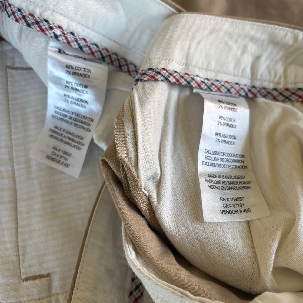 Lot of 2 Ben Sherman Mens 36x34 Straight Fit Stretch Chino Pants Khaki Tan - Picture 5 of 10